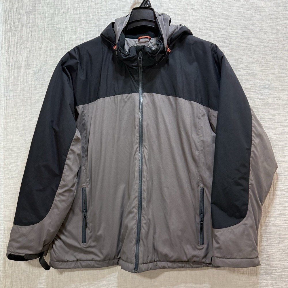 Lands' End Hoodie Jacket‎ Men's XXL Aquacheck Full Zip Insulated Cold Weather